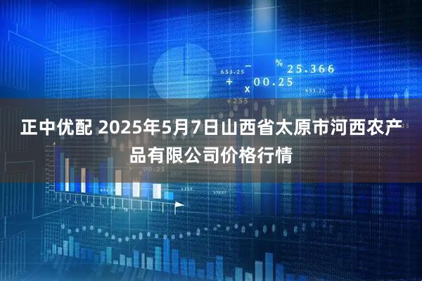 正中优配 2025年5月7日山西省太原市河西农产品有限公司价格行情