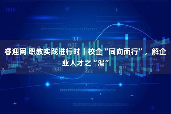 睿迎网 职教实践进行时|校企“同向而行”,解企业人才之“渴”