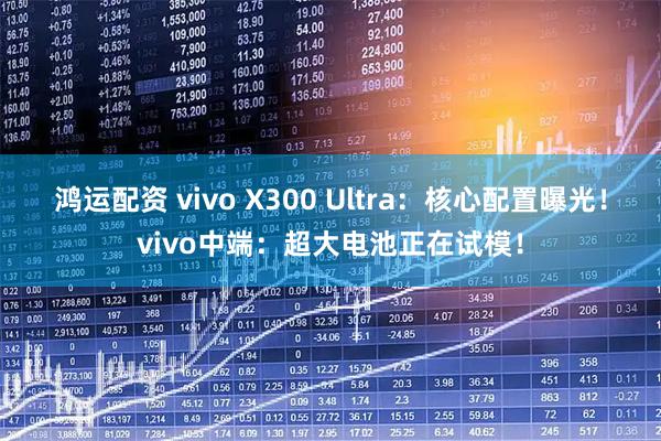 鸿运配资 vivo X300 Ultra:核心配置曝光!vivo中端:超大电池正在试模!