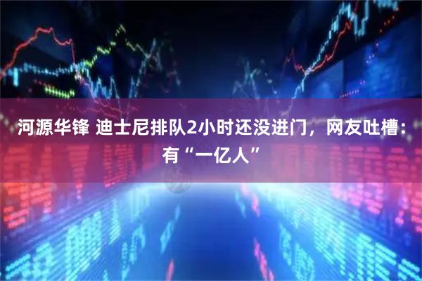 河源华锋 迪士尼排队2小时还没进门，网友吐槽：有“一亿人”