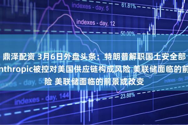 鼎泽配资 3月6日外盘头条：特朗普解职国土安全部长诺姆 Anthropic被控对美国供应链构成风险 美联储面临的前景或改变